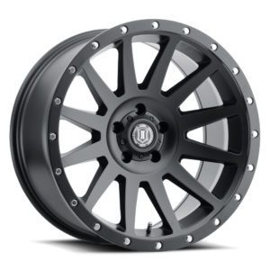 JK/JL/JT (17×8.50) 5 x THRUST SATIN BLACK 5×5 -6 OFFSET