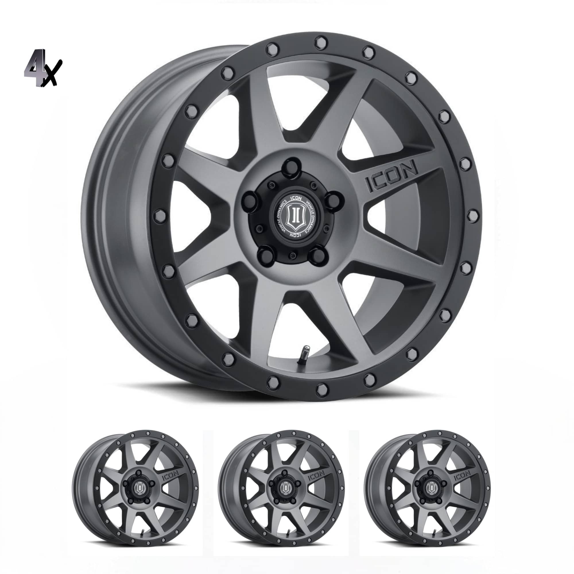 TUNDRA (17×8.50) 4 x REBOUND TITANIUM SIX SPEED 5×150 +25 Offset