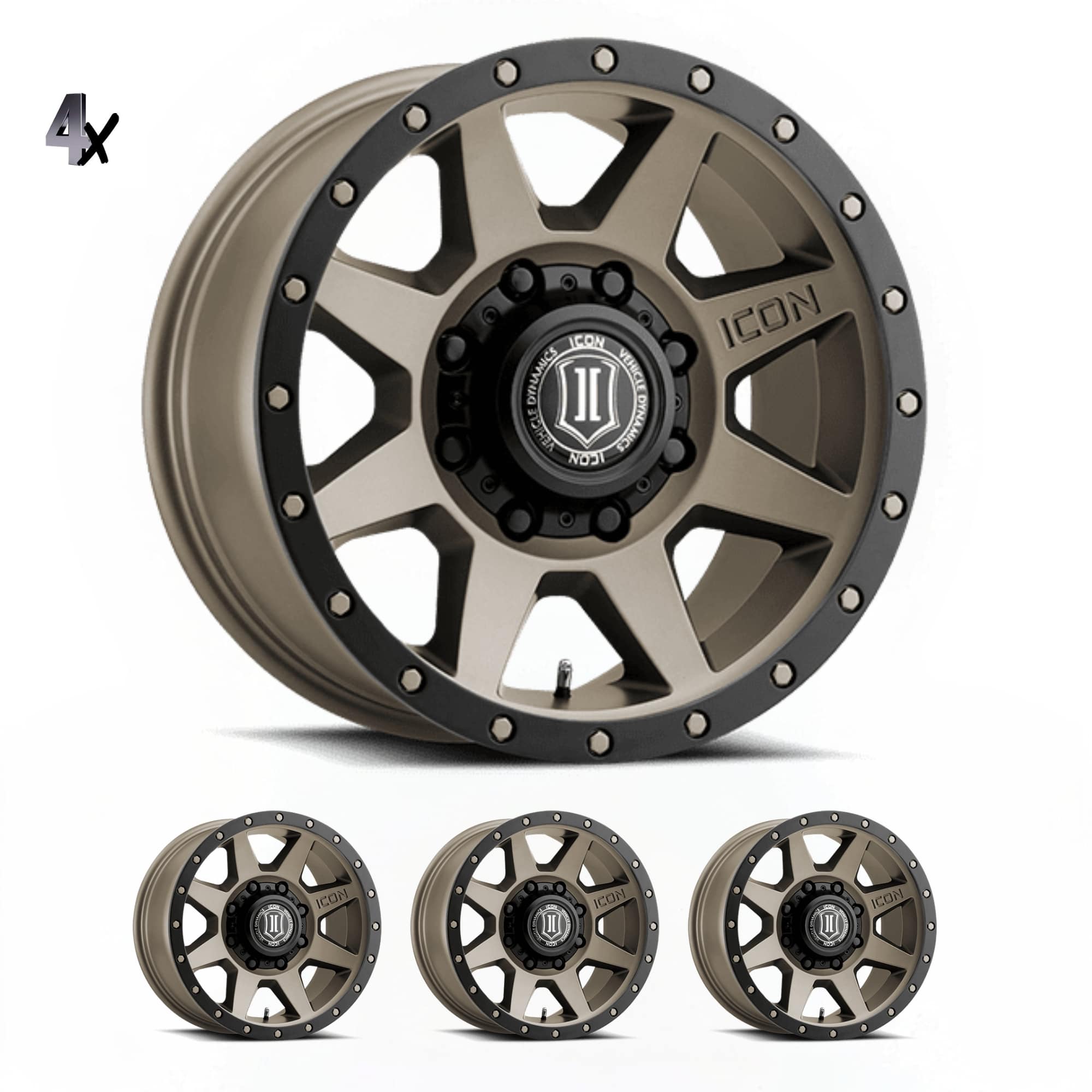 RAM 2500 (17×8.50) 4 x BRONZE REBOUND HD 8×6.5 +13 OFFSET