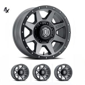 SILVERADO/SUBURBAN/SIERRA 2500HD (18×9) 4 x REBOUND HD TITANIUM 8×180 +12 OFFSET