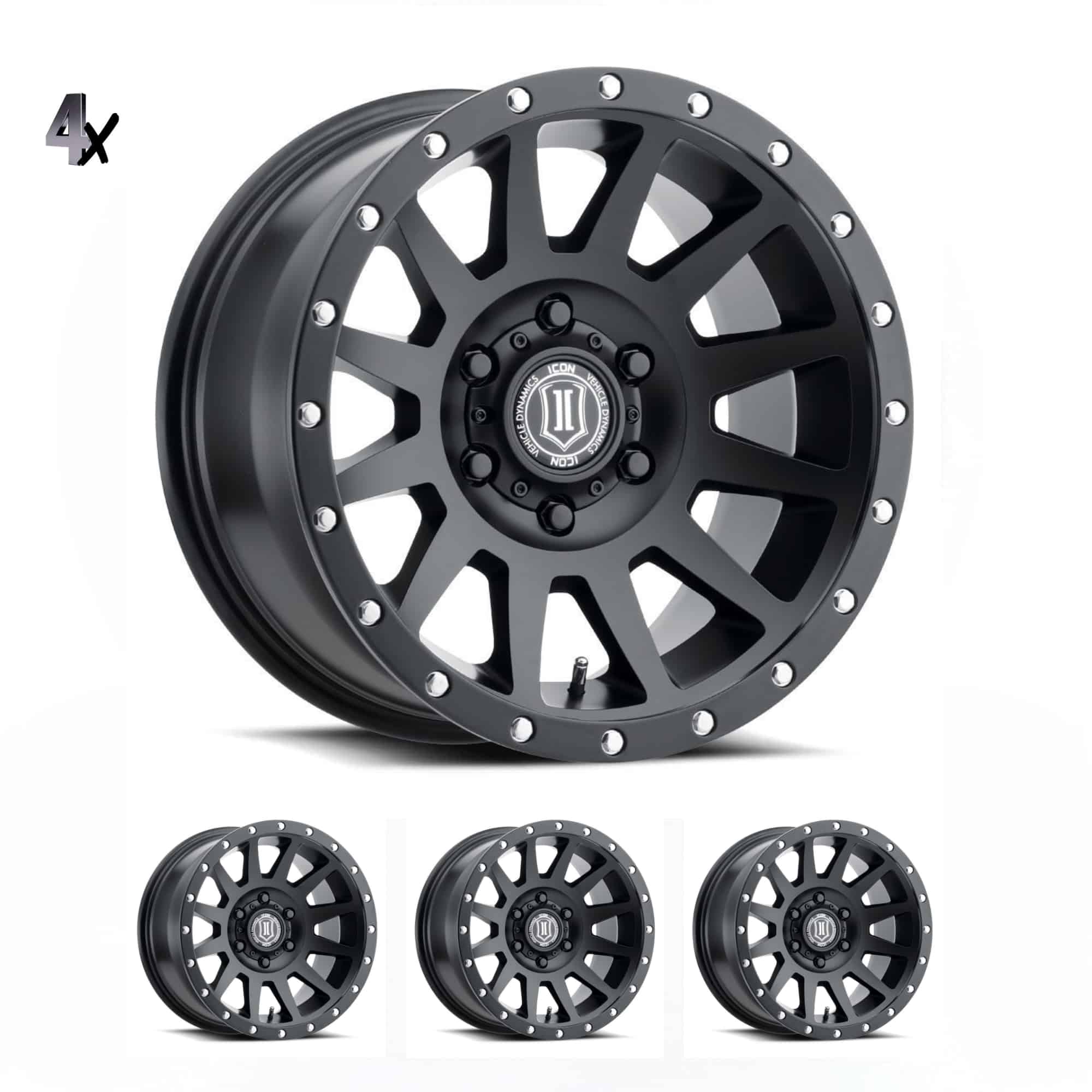 SILVERADO/SUBURBAN/SIERRA 1500 (17×8.50) 4x COMPRESSION TITANIUM 6×5.5″ (0 OFFSET)