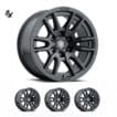 (17x8.5) 4x VECTOR6 SATIN BLACK 6x5.5 (0 OFFSET)