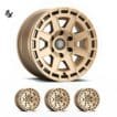 (17x8.50) 4x COMPASS SATIN BRASS 6x5.5" (0 OFFSET)