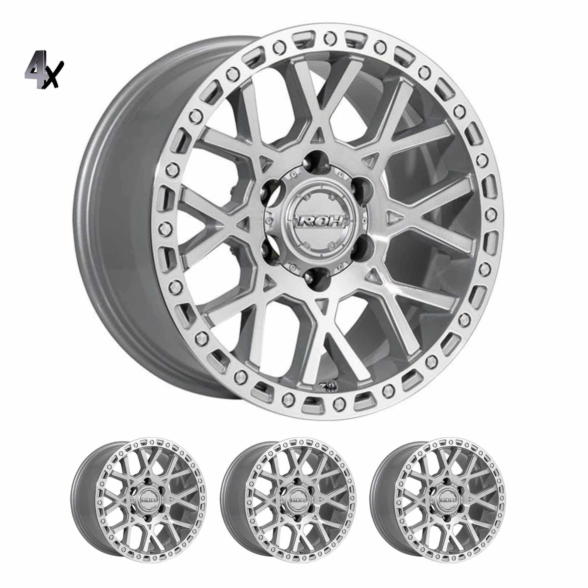 RAM 1500 (17X9) 4x FULL MACHINED CRAWLER WHEELS (6/139) +12 OFFSET
