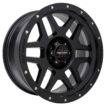 Pro Comp 41 Series Phaser, 17x9 Wheel with 6 on 5.5 Bolt Pattern - Satin Black with Stainless Steel Bolts