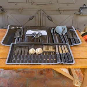 Prado150/GX460 Rear Door Drop Down Table and Cage [Natural Stainless]