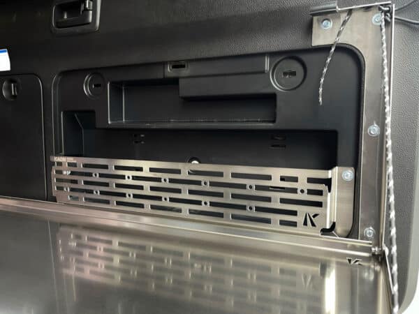 Prado150/GX460 Rear Door Drop Down Table and Cage [Natural Stainless]