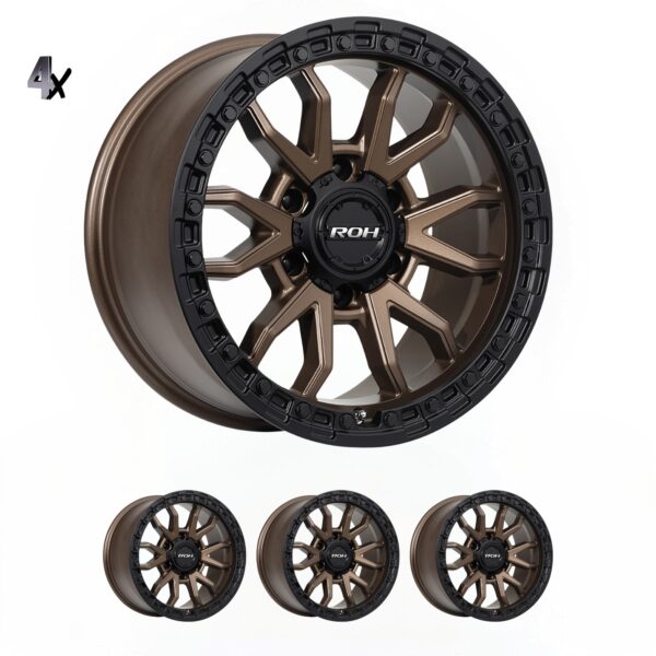 LC71/LC76/LC78/LC79 (17X9) RAID MATT BRONZE 5x ALLOY WHEELS (5/150) -12 / -59