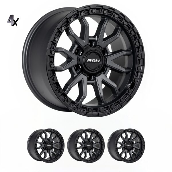 LC71/LC76/LC78/LC79 (17X9) RAID MATT GRAPHITE 5x ALLOY WHEELS (5/150) -12 / -59