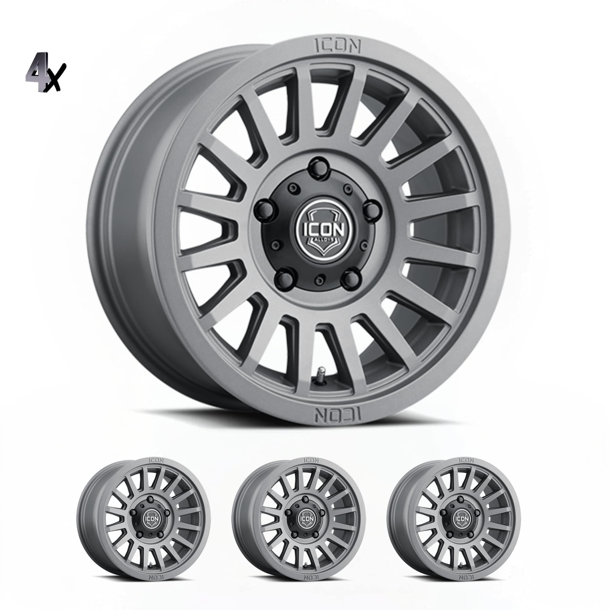 SILVERADO/SUBURBAN/SIERRA 1500 (17×8.5) 4x RECON SLX CHARCOAL 6×5.5 (0 OFFSET)