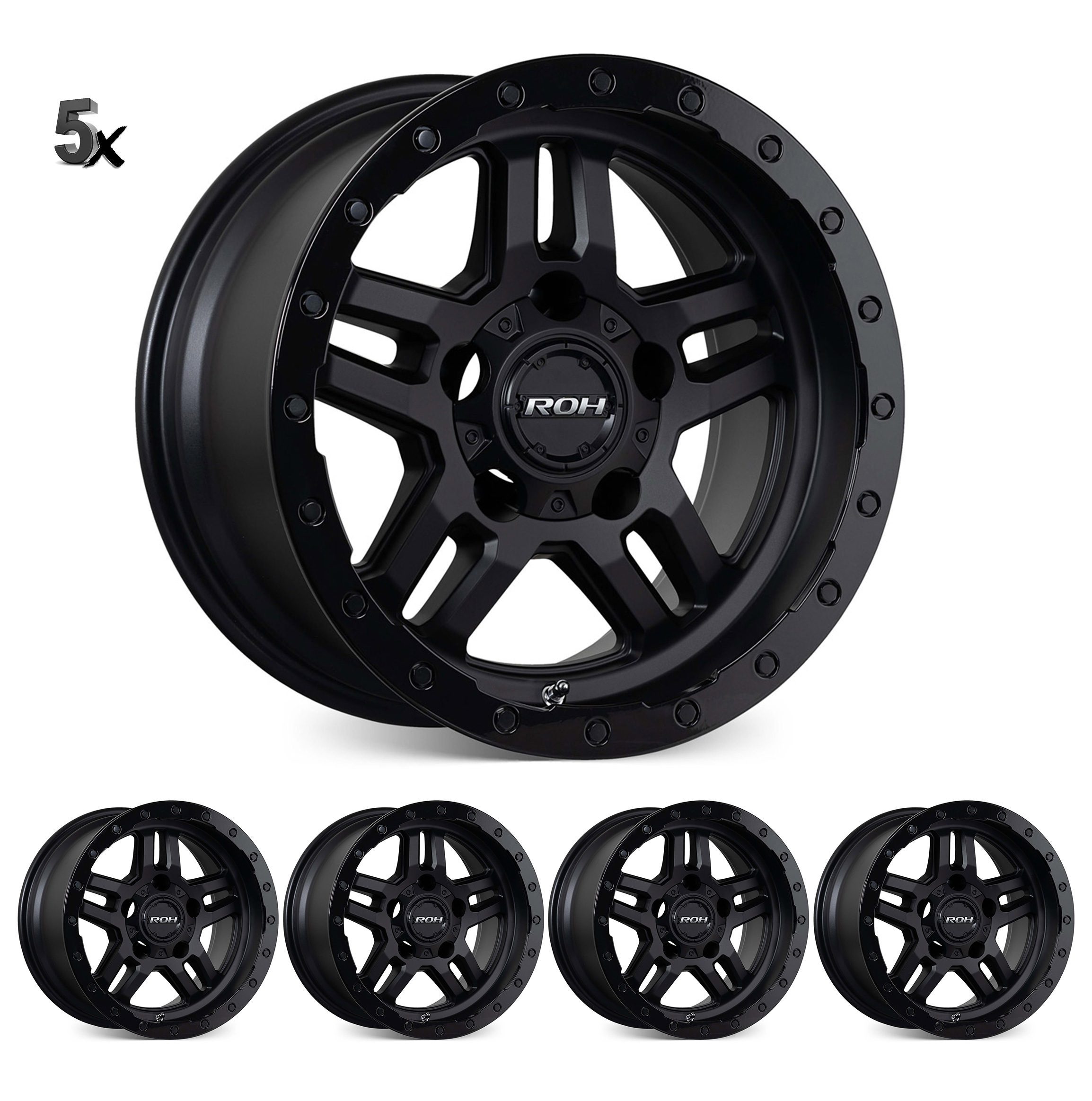 LC200 (17X9) 5x MATT HAMMER WHEELS (5/150) +35 OFFSET