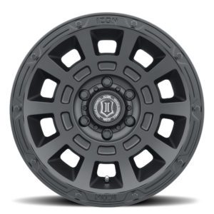 RAM 1500 (17×8.50) 4x THRUST SATIN BLACK 6×5.5″ (0 OFFSET)