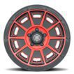 BRONCO (17x8.50) 4x VICTORY SATIN BLACK WITH RED TINT 6x5.5" (0 OFFSET) - Image 3