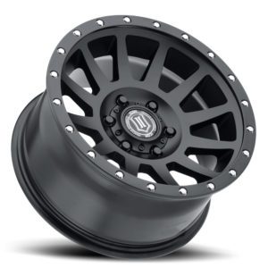 SILVERADO/SUBURBAN/SIERRA 1500 (17×8.50) 4x COMPRESSION SATIN BLACK 6×5.5″ (0 OFFSET)